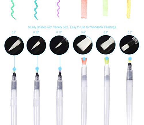 Selizo CBP-01 9 Pcs Water Brush Pens thumb #3