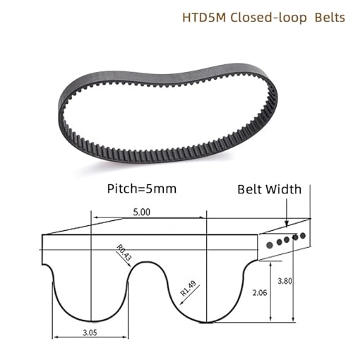Courroie de distribution HTD5M 405 en caoutchouc robuste synchrone 10mm - 4