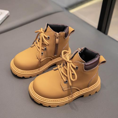 Girls Ankle Boots Side Zipper Combat Boots Non Slip Western Boots Comfort Short Boots for Toddler Little Kid Big Kid2