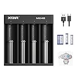 【Lo que obtienes】 Cargador MC4S (baterías no incluidas), cable USB-A a USB-C, manual, manga de batería adicional, etiqueta