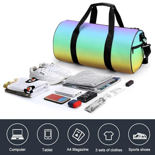 Sac de voyage arc-en-ciel 45x23x23cm, le bagage cabine compact idéal