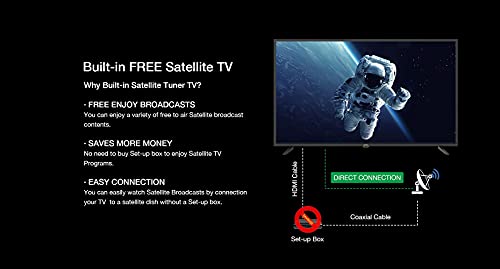 تلفزيون اي كاست LED 32 بوصة من سينيكس ولوحة A+ وجهاز استقبال مدمج، اسود - 32E1M