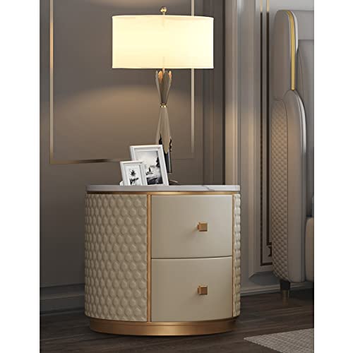 Table Ronde en Marbre et Meuble Rangement Minimaliste Moderne