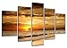 Produktbild Visario 6302 Bild auf Leinwand Strand fertig gerahmte Bilder 5 Teile, 200 x 100 cm