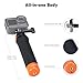 AKASO Waterproof Floating Hand Grip Action Camera Accessories for Gopro Hero 13/12/11/10/ 9/Max/DJI Osmo Action EK7000/Brave 4/Brave 7 LE/Brave 7 Action Camera Handle Mountfor Water Sports