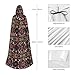 WZYCWB Fashion character pattern Halloween hooded cape suitable for party carnival role-playing costumes