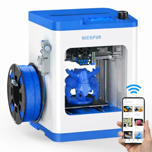 Impresora 3D, WEEFUN Tina2S Impresoras 3D con WiFi Cloud Impresión Rápida, Silencioso Driver Mini Impresoras 3D Auto Bed Leveling con Plataforma Pei Calentable DIY Impresora 3D para Principiantes