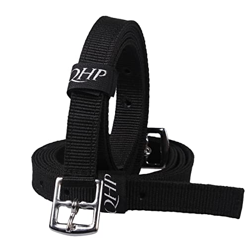 QHP Steigbügelriemen Nylon (100 cm, schwarz)