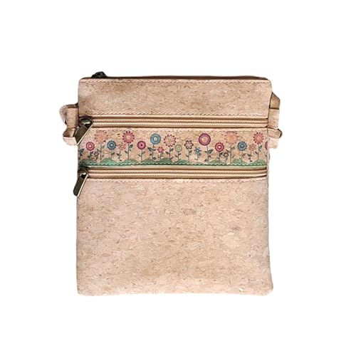CORK crossbody sling shoulder bag Eco Friendly vegan Gift Floral design
