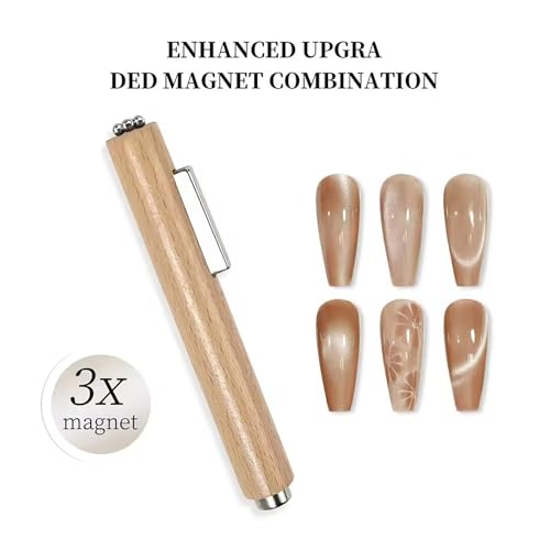 Image of 3 IN 1 Cat Eye Magnet For Nails Cat Eye Gel Nail Polish Magnet Cat Eye Magnetic Nail Polish Wand Multifunctional Nail Art Magnet Manicure Design Tools DIY Salon Accessories