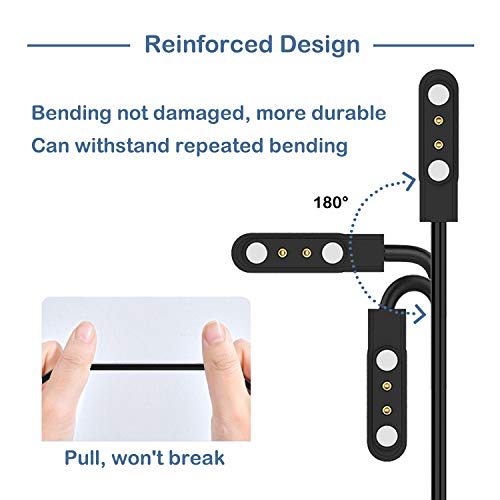 Aggdsh Compatible Smartwatch Sw023 Id205L Sw021 Id205U Id205S Sw025 Smartwatch Charging Stand Cable Charger (2 Pack) #TOP2
