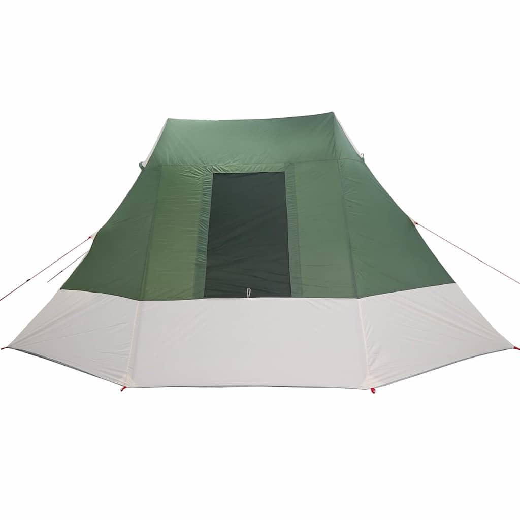 Przestronny namiot kempingowy dla 10 osób, zielony, 482 x 360 x 227 cm, TAFT, wodoszczelny, z portem E i zawieszką świetlną, idealny na przygody na świeżym powietrzu, rodzinny kemping i do ogrodu