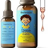 Speech Ease Kids Supplement – Natural Speech Support Drops with Vitamin B12, Folate & Vitamin D | Heavy Metal Cleanse for Brain Health, Communication & Confidence | Gluten-Free, Non-GMO, Made in USA