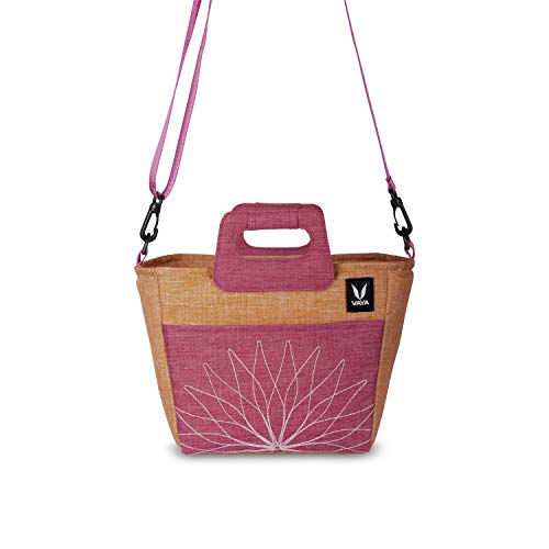 Image of VAYA BentoBag Mini - Insulated LunchBag | Waterproof and with Cutlery Pouch | Easy-to-Carry Lightweight Tote with Zip & Handle | Sling Bag with Adjustable Detachable Nylon Strap | Zesty Orange