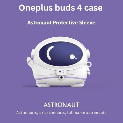 Image of WELCROS Soft Silicone Protective Case Cover for OnePlus Buds 4 (Astronaut)