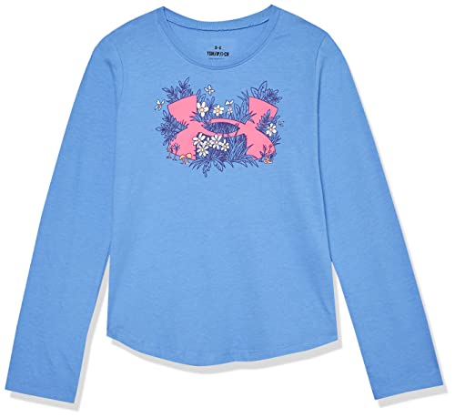 Under Armour Girls Outdoor Long Sleeve Tee, Stylish Crew Neckline, Cute Full Fit T Shirt, Picasso Blue, Large Us #TOP21