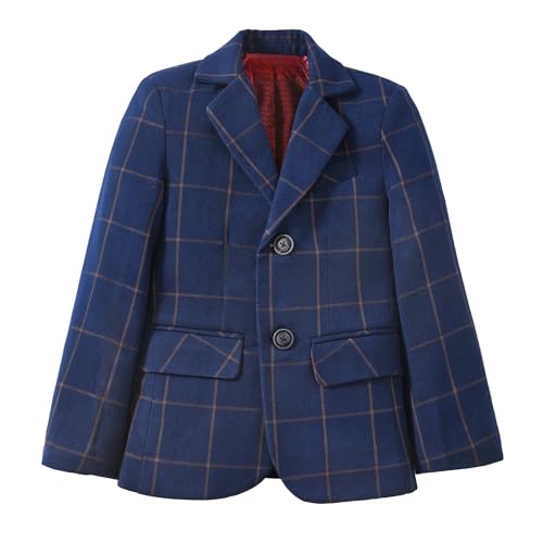 Boys Outer Jackets for Wedding Plaid Suits Blazer for Kids Boy Slim Christmas Clothes School Brithday Coats