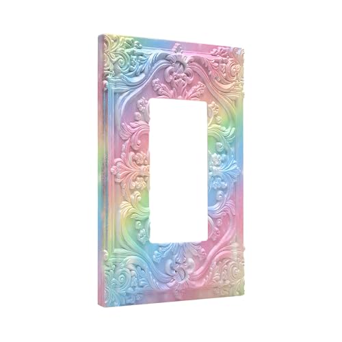 Placa frontal para interruptor de luz con relieve floral 3D de alta definición 3