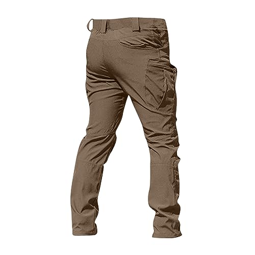 OIOLOYJM Military Cargo Pants for Men Hiking Relaxed Fit Work Waterproof Stretch Tactical Lightweight Outdoor Travel Pant