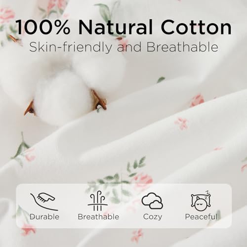 Image of Duomiaomiao Baby Sleep sack 1.0 Tog, 2 Pack Cotton Baby Sleeping Bag All Years Round, Wearable Blanket Unisex Toddler Newborn Sleep Bag 6-18 Months, Flowers