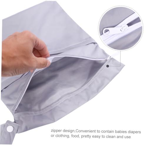 Bolsa impermeable para pañales LIOOBO gris moderna miniatura 3