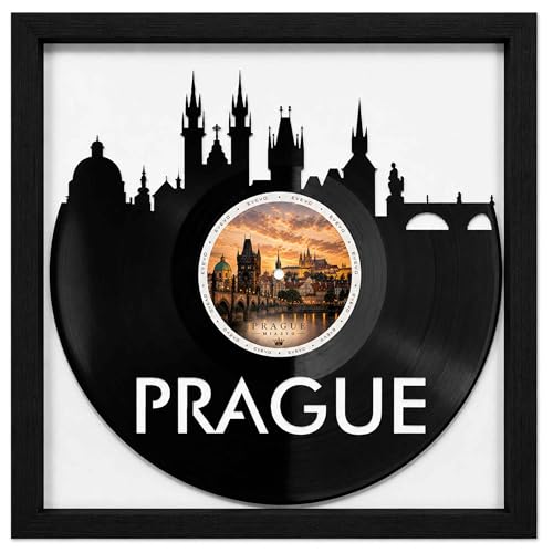 Art mural en vinyle Prague pour salon chaleureux