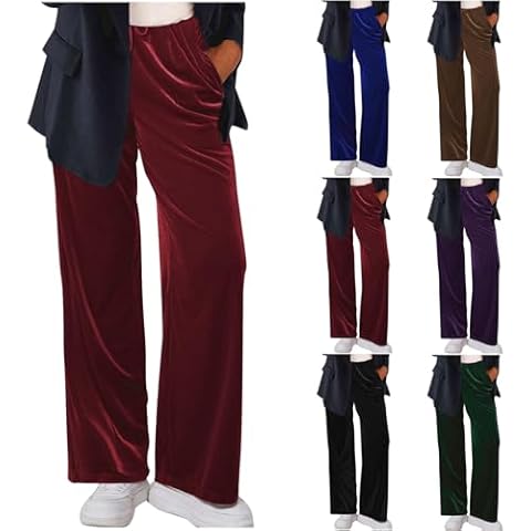 AnnSemo Women's Velvet Velour Sweatpants Cover