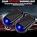 2PCS Car Solar Power Simulated Dummy Alarm, Anti-Theft LED Flashing Security Light Fake Lamp, Auto Warning Interior Safety Lights with USB Charger Port, Car Accessories for Most Cars (Blue/2PCS)