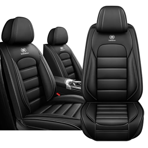 Image of Car Seat Covers for Chevy Chevrolet Trax 2024-2025, Nappa Leather Front Seat Cover Full Coverage Seat Protectors Waterproof Cushion (Black,2 Seats Standard)