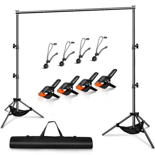 Heysliy Fotohintergrund Ständer Set 3x2m – Verstellbares Hintergrundsystem für Fotografie, Foto Hintergrund, Backdrop Stand, Hochzeit & Party Deko mit...