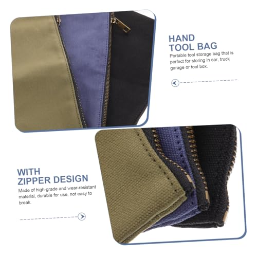 Pochette en toile à outils avec zip renforcé et tissu épais anti-déchirure