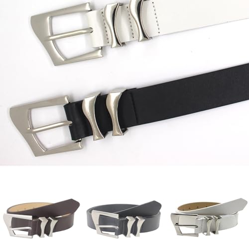 Irregular Metal Buckle Belt For Teens Adults Aesthetic PU Belt Fashion Casual Waistband Jeans Belt Waist Accessories Waist Be2
