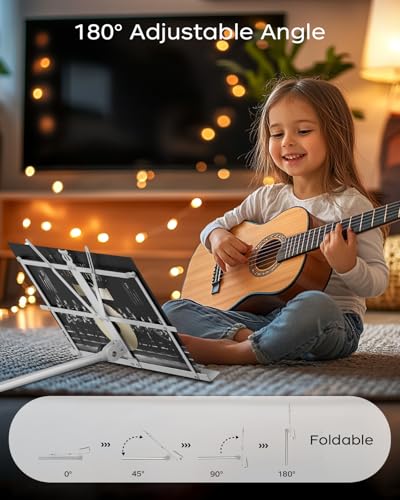 Image of K KASONIC Music Stand, 2 in 1 Folding Sheet Music & Book Stand With Bag