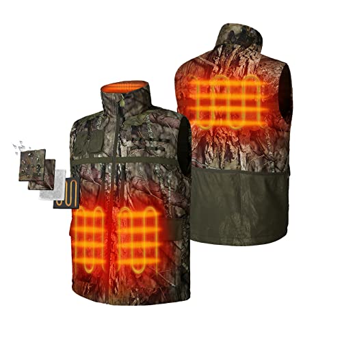 ORORO Men’s Heated Hunting Vest, Camo Hunting Vest with Multi-Pockets and Rechargeable Battery Pack2