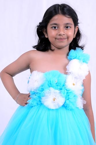 Image of TILISM Girl's Net Fit and Flare Maxi Wedding Dress | $P
