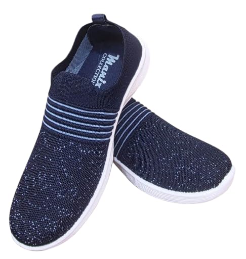 Image of Men's Slip-On Sneakers, Lightweight Breathable Knit Casual Shoes with Flexible Sole, Comfortable Walking Shoes