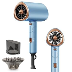 Haartrockner 【Faltbar & 20M Ionen】 2000 W, professionell, schnelltrocknend mit 2 Geschwindigkeiten, 3 Hitze, Kaltstufe, Diffusor & Konzentrator, Stylingkämme, für Männer & Frauen Reisen