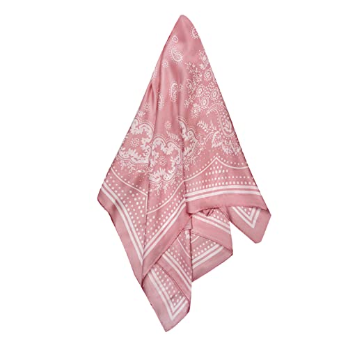 VANLINKER 27.5 Inches Silk Head Scarf for Women Men Vintage Bandanas Satin Hair Scarf Silk Wrap Neck Square Scarves VL95493