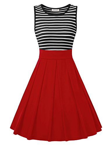 BAISHENGGT Vestito - Tunica - Floreale - Senza