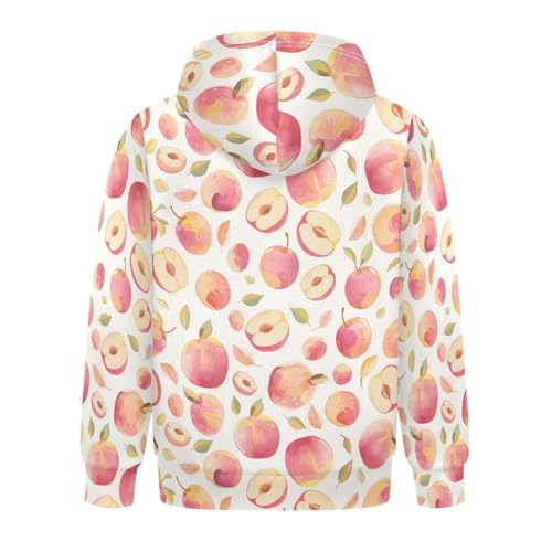 KLL Watercolor Peaches Toddlers and Boys' Sweatshirt Casual Athletic Hoodie with Kangaroo Pocket2
