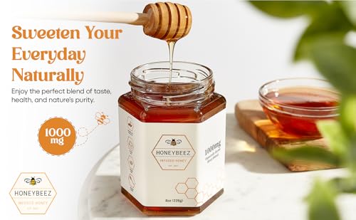 HoneyBeez miel cruda premium infusionada con cáñamo 8oz miniatura 6