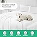 HOMBYS Pet Hair Resistant Sheet Set Queen Size, Silky & Static Control, 4 Pc Bed Sheets for Pet Owners, Deep Pocket Fitted Sheet, Wrinkle Free, White