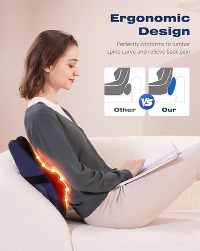Image of Shiatsu Neck and Back Massager with Heat, Neck and Shoulder Massagers, Deep Tissue Kneading Massage Pillow for Lower Back, Shoulder, Leg Muscle Pain Relief, Relax Christmas Gift for Woman Man Dad Mom