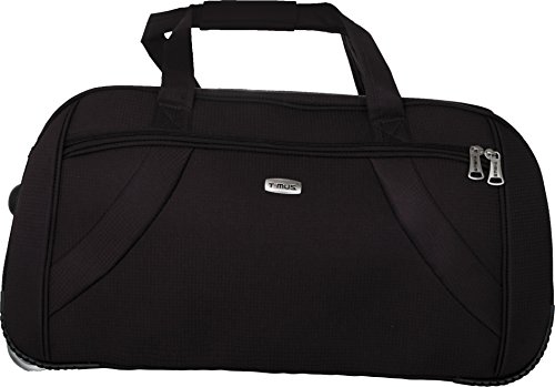 Image of Timus Club Mumbai 65 CM Black 2 Wheel Duffle Trolley Travel Bag for Women and Men