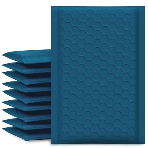 Image of UCGOU Bubble Mailers 4x8 inch Navy Blue 50 Pack Usable Size 4x7 inch Padded Mailers | Opaque Self Seal Adhesive Waterproof Boutique Padded Envelopes for Jewelry Makeup Small Bubble Mailers for Trading Cards #000