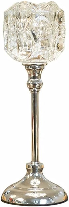 candle-holder Candlestick Stand Luxury Candlelight Dinner Props Crystal Metal Dining Table Decoration Home Restaurant Candlestick Decoration candlestick(Small)
