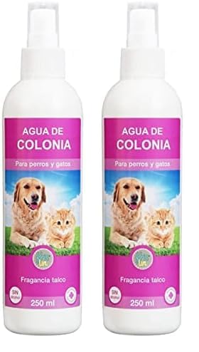 KRISLIN Agua de colonia talco para perros y gatos, 250 ml (Paquete de 2)