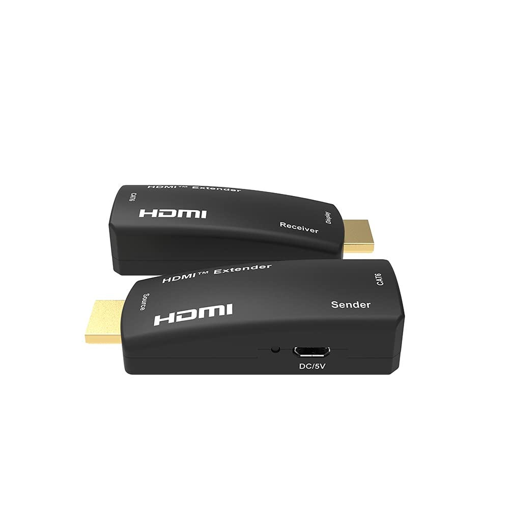 PremiumCord Rallonge HDMI vers câble Cat5e/6 50 m - Full HD 1080p - Connecteurs plaqués Or - Couleur : Noir
