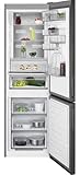 AEG RCB732E5MB Freistehende Kühl-Gefrierkombination / 1860 mm / Gefrierteil unten / 324 L/CustomFlex - flexibles Türablagesystem/NoFrost/Farbe: Black Stainless Steel, Seiten dunklegrau/Energieklasse E
