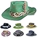 Ethnic Wool Wide Brim Hat with Distressed Look Fashion Forward and Versatile for Adults Personalized and Stylish Hat Green
